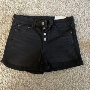 Brand new American Eagle Midi black denim shorts size 8